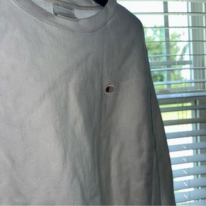 Champion‎ Reverse Weave White Sweatshirt Size M Unisex Y2K